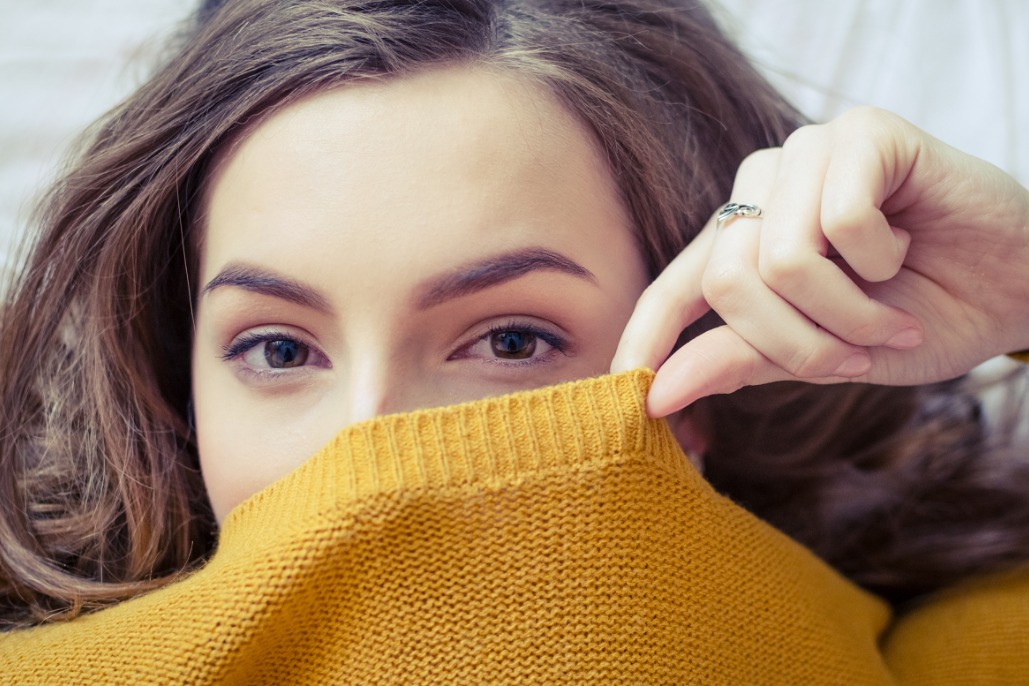 Woman outside wearing a scarf