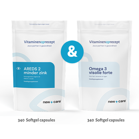 Voordeelpakket Areds 2 Minder Zink + Omega-3