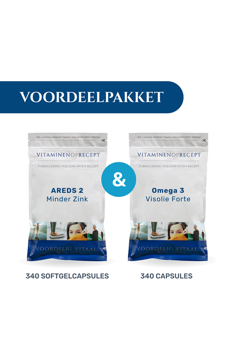 Voordeelpakket Areds 2 Minder Zink + Omega-3